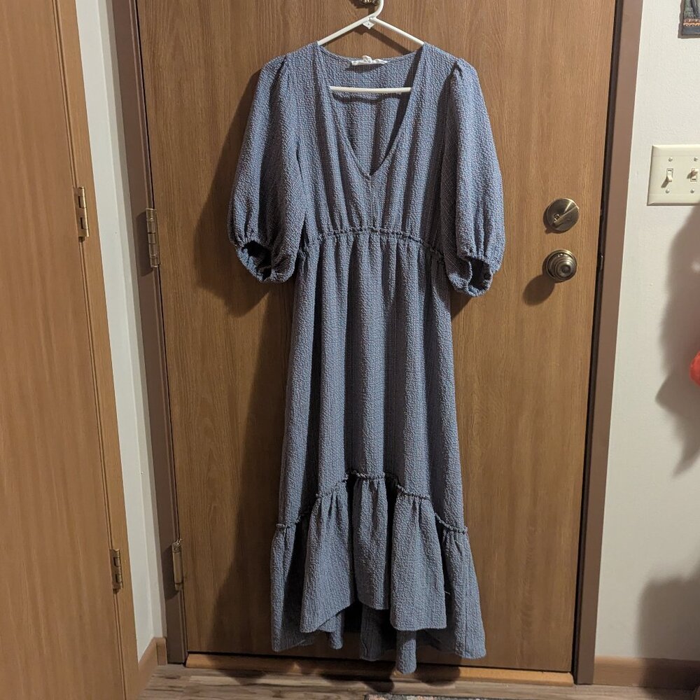 Superfoxx Light Blue and Colorful Dress, M